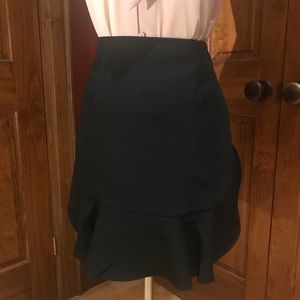 ** 2 for $40 ** Black Mini Skirt with a Ruffle